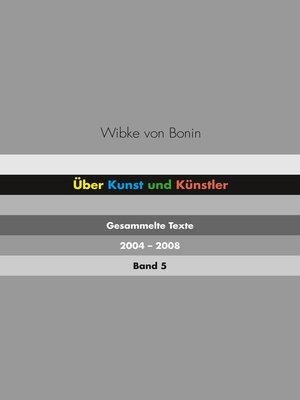 cover image of Über Kunst und Künstler Band 5